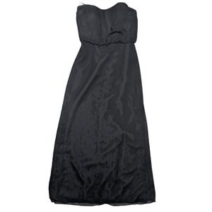 After Six Women's Size 10 Black Elegant Strapless Maxi Dress